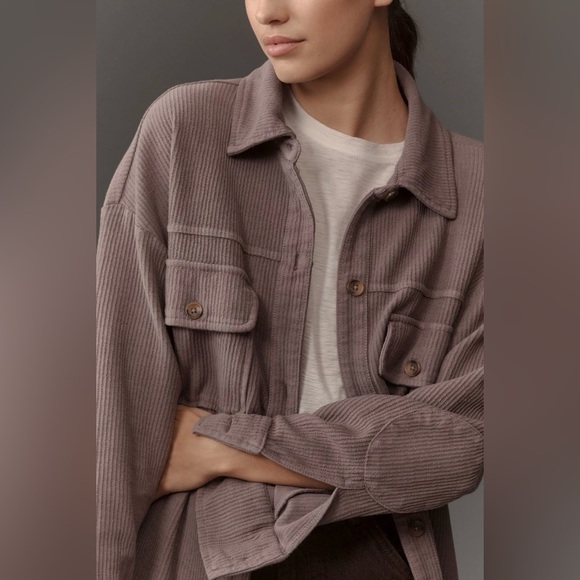 Anthropologie Pilcro Duster Shacket Jacket Dusty Lilac Size XS - Picture 3 of 9